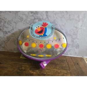 Sesame Street Elmo UFO Spaceship Mini Backpack Silver Holographic Purple New